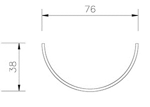 FloPlast 76mm Mini Guttering (MiniFlo) - 2Mtr - pvcbuildingproducts.co.uk